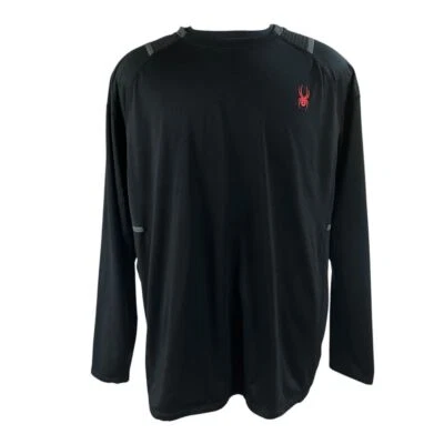 Spyder Active Black Pro Web Long Sleeve Crew Neck Shirt Mens Size XXL - Image 1 of 4