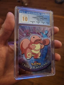 (POP 1) CGC 10 PERFECT Lickitung 2000 Topps Chrome Series 2 Foil Pokemon #108 - Bild 1 von 4