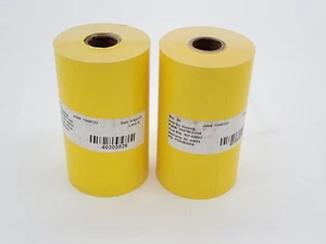 2 pk Direct Thermal Continuous Linerless Labels 4" x 80' Yellow, 1" Core - Picture 1 of 6