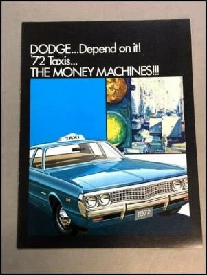 1972 Dodge Coronet and Polara Taxi Cab Original Car Sales Brochure Catalog - Imagem 1 de 4