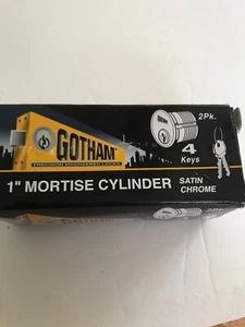 2 Pack Mortise Cylinder 110KA2S keyway SE1 1”Satin Chrome.  ED - Picture 1 of 8