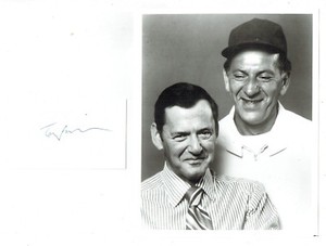 ACTOR TONY RANDALL ORIGINAL AUTOGRAPH ON INDEX CARD WITH B/W PHOTO!