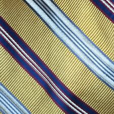 £153 LUCIANO BARBERA MENS YELLOW STRIPE PATTERN LUXURY TIE MADE IN ITALY Y5