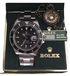 Rolex Submariner Date Black Bezel 40mm Men's Watch 16610 - Picture 1 of 12