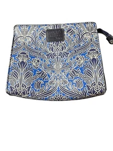 Liberty of London Blue & White Floral Printed Pouch Paisley Print - Picture 1 of 3