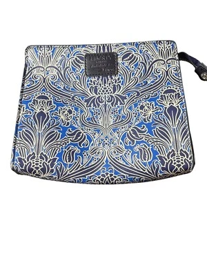 Liberty of London Blue & White Floral Printed Pouch Paisley Print - Image 1 of 3