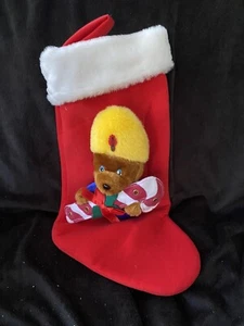Twinkle Toes Light & Sound Christmas Stocking 3d Band Bear Candy Cane Vintage - Picture 1 of 6