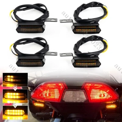 2PARES LED Motocicleta Moto Fluido Señal de Giro Indicadores Luz Lámpara Ámbar Foto 1 de 4