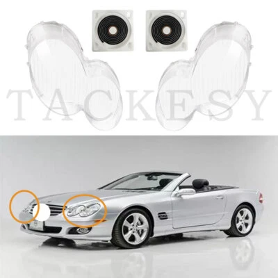 For 2003-2008 Mercedes-Benz W230 SL500 SL600 Front Headlight Lens Cover LH & RH Foto 1 de 4