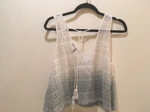 Camisa Victoria's Secret Crochet Talla Pequeña Corbatas en la Espalda Camisa Recortada - Imagen 1 de 6