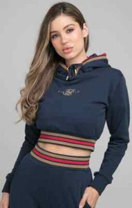SikSilk Womens Navy Reign Track Top UK10 Small - Picture 1 of 6