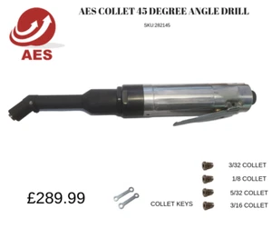 HERRAMIENTAS PARA AVIONES AES 45 GRADOS AIRE/TALADRO NEUMÁTICO ACEPTA 9/32 DESOUTTER COLLARES - Imagen 1 de 4