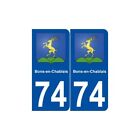 74 Bons-En-Chablais Blason Autocollant Plaque Stickers Ville