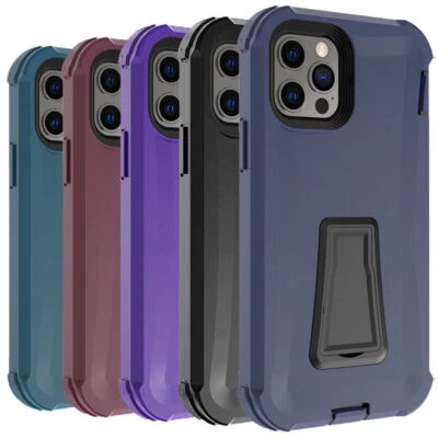 Shockproof Case for iPhone 12 11 Pro Max Xr 6 6s 8 7 Plus SE2 Kickstand Cover - Image 1 of 4