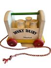 Camion jouet Playskool Dinky Dairy Pull années 1950