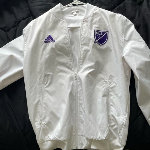 orlando city soccer white adidas jacket size small windbreaker Cover