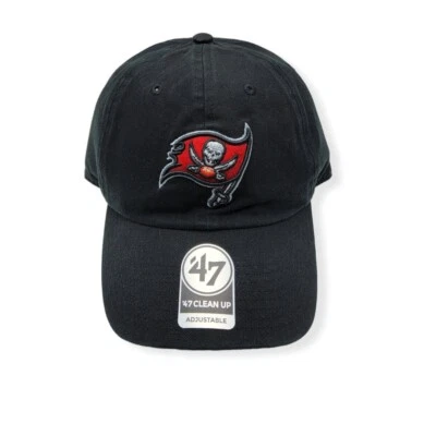 '47 Tampa Bay Buccaneers Clean Up Black Adjustable Strap Hat Dad Cap - Image 1 of 4