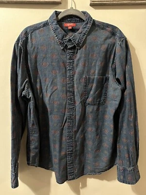 Camisa de hombre Arizona Jeans manga larga botón delantero talla XL Foto 1 de 4