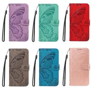 Handy Tasche für Samsung Galaxy Handyhülle Schmetterling Flip Cover Buch Case DE - Zdjęcie 1 z 22