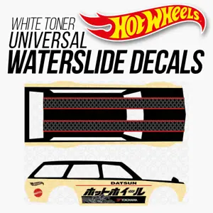 1/64 Scale DATSUN JAPAN CONVENTION Custom Universal WaterSlide Decal Hot Wheel - Picture 1 of 2