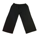 Damen in Größe 2X 26/28 schwarz zum Anziehen Hose elastische Taille Baumwollmischung