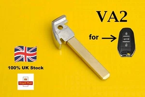 for Peugeot Citroen DS Keyless smart small key blade VA2 blank - Picture 1 of 2