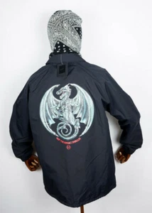 Huf worldwide Skateboard Coach Jacket jacket Magic Dragon Coaches black IN M - Picture 1 of 2