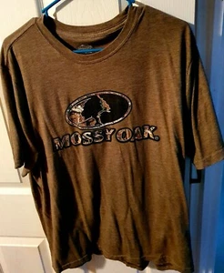 Mossyoak T Shirt Mens Size Large Brown Great Condition Mossyoak Camo - Picture 1 of 2
