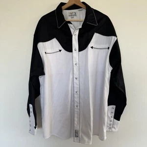Panhandle Slim Pearl Snap Shirt Mens XL Western Cowboy Rockabilly Long Sleeve - Picture 1 of 9