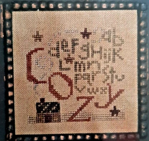 COZY - Sampler with COZY Highlighted & Home with Stars - Cross Stitch Chart - Picture 1 of 2