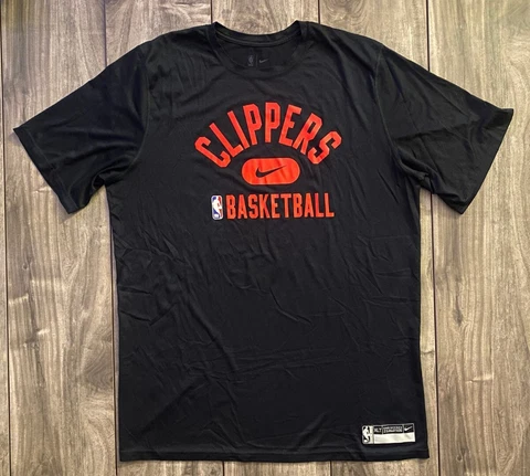 Nike Los Angeles LA Clippers NBA Team Issued Practice Tee Shirt Black Men's XL Cover