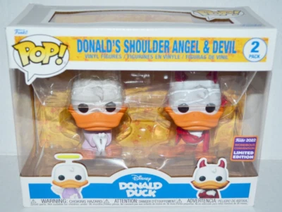 Funko POP 迪士尼唐纳德的肩膀天使和魔鬼乙烯公仔 2022 年奇妙完好 — 第 1/4 张图片