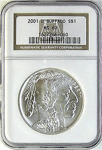 2001D AMERICAN BUFFALO $1 GRADED BY NGC   MS 69 GORGEOU