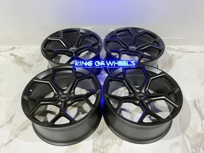 21" WHEELS RIMS FIT AUDI A4 A6 A7 A8 S7  5X112MM OFFSET 25 New Satin Black - Image 1 of 4