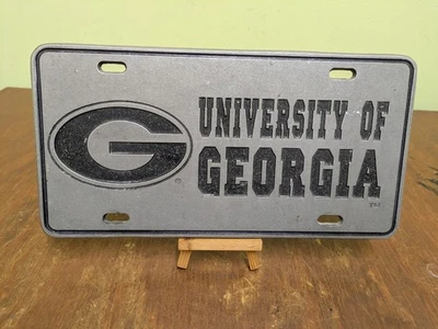 Placa de licencia de metal de alta resistencia de la Universidad de Georgia de colección Foto 1 de 4