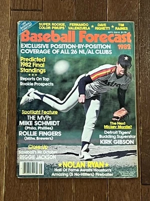 1982 Baseball Forecast Magazine Nolan Ryan Houston Astros HOF Legend! - Image 1 of 2