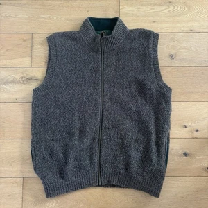 Orvis Strickweste Pullover Herren XL Grau Wollpullover Zip Cardigan Angeln Vintage - Bild 1 von 9