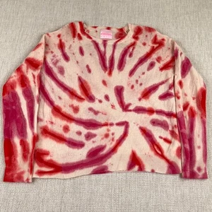 Crush 100% Pure Cashmere Sweater Womens Size 1 Tie Dye Luxury Designer Classic - Picture 1 of 10