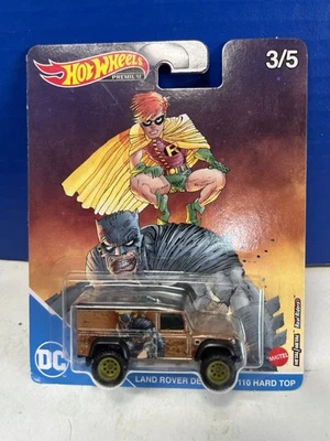 1/64 HOT WHEELS REAL RIDER'S PREMIUM 3/5 DC BATMAN LAND ROVER DEFENDER 110 DURO Foto 1 de 2