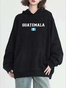 Guatemala Flagge Grafik Kängurutasche Hoodie - lässiger Langarm Kapuzenpullover - Bild 1 von 7
