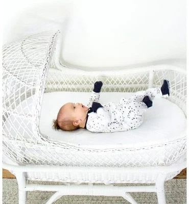 NUEVA CANTIDAD 2 Sábana Ajustable Burt's Bees Bebé Suave 100% Algodón Orgánico Blanca Foto 1 de 4