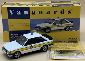 Vanguards 1:43 Ford Escort Mk3 XR3i - Cambridgeshire Police VA11002 - Bild 1 von 4