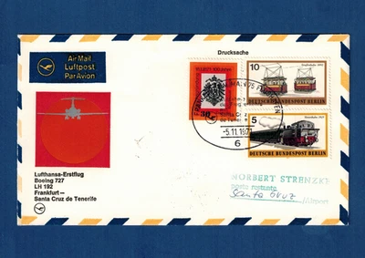 Lufthansa Erstflüge LH 192 Frankfurt-Santa Cruz de Tenerife 5.11.71 - Bild 1 von 2