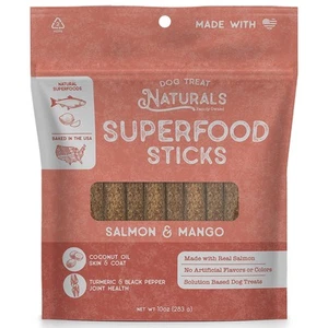 Dog Treat Naturals Superfood Sticks - Salmon & Mango 10oz, All-Natural - Picture 1 of 10