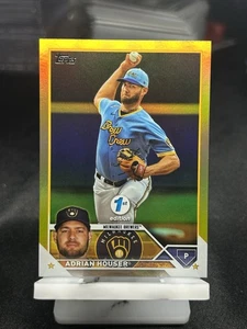 2023 Topps Series 1 1st Edition Gold Foil - Adrian Houser Milwaukee Brewers #323 - Picture 1 of 3