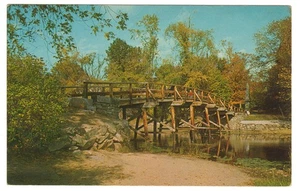 Carte postale ancienne pont nord et statue homme minute concord comté de Middlesex MA - Photo 1/2