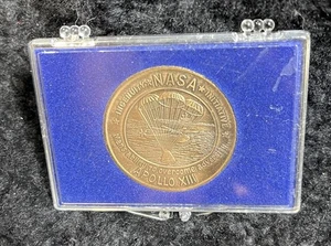 Apollo 13 Lunar Landing NASA Commemorative Bronze Medal Coin Tribute Courage - Picture 1 of 2