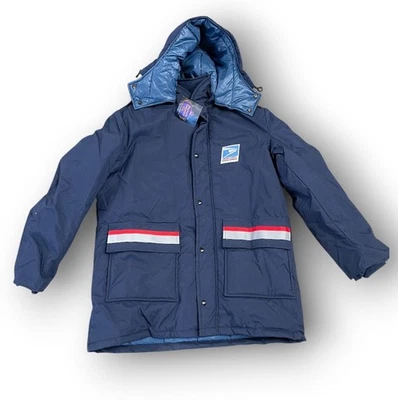 Abrigo Chaqueta Parka De Colección Neptuno USPS Con Capucha Nuevo Con Etiquetas Nuevo Talla M Hecho en EE. UU. Foto 1 de 4