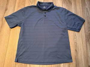 Dockers Golf Men's M Blue Striped Performance Lightweight Sports Polo Shirt - Picture 1 of 9