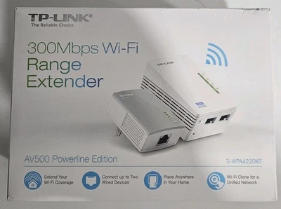 TP-LINK TL-WPA4220KIT 300Mbps AV500 WiFi Powerline Extender Starter Kit  - Image 1 of 4